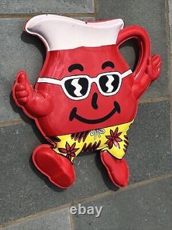 Kool Aid Man 20 Plastic 3-D 2-Piece Advertising Sign Store Display Vintage