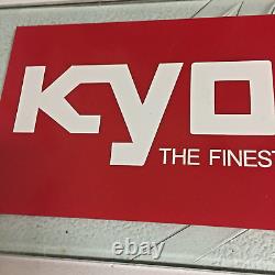 Kyosho Glass Display Sign 24x8x. 5 MINT 9.5/10