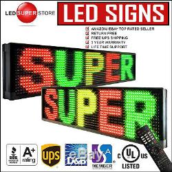 LED SUPER STORE 3C/RGY/IR/2F 19x52 Programmable Scroll. Message Display Sign