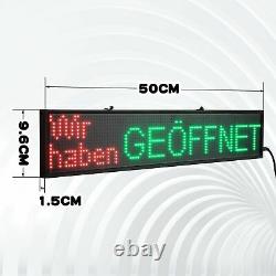 LED Sign WiFi RGB Programmable Scrolling Message Display Board 50CM Waterproof
