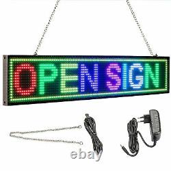 LED Sign WiFi RGB Programmable Scrolling Message Display Board 50CM Waterproof