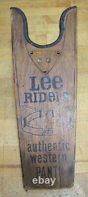 LEE RIDERS AUTHENTIC WESTERN PANTS Old Advertising Boot Jack Sign Store Display