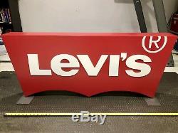 LEVI'S 4 FT Store Display Sign WITH Stand GREAT condition FREE SHIPPING
