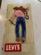 LEVI'S JEANS 1960s STORE DISPLAY Plastic Light up Sign & Wall hanger