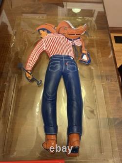 LEVI'S JEANS 1960s STORE DISPLAY Plastic Light up Sign & Wall hanger