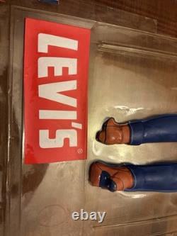 LEVI'S JEANS 1960s STORE DISPLAY Plastic Light up Sign & Wall hanger