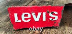 LEVIS vintage couple Retail Store Display sign rare collectibles metal
