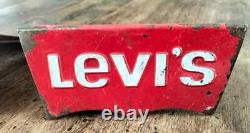 LEVIS vintage couple Retail Store Display sign rare collectibles metal