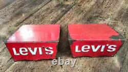 LEVIS vintage couple Retail Store Display sign rare collectibles metal