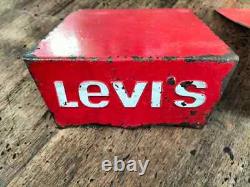 LEVIS vintage couple Retail Store Display sign rare collectibles metal