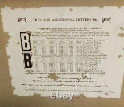 LOT Vintage Unitype Metal Letters Numbers Hanging 2.5 Church Bulletin Boards