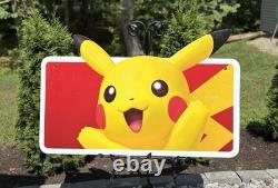 Large 2013 Nintendo WiiU Pokémon Pikachu Walmart Advertising Store Display Sign
