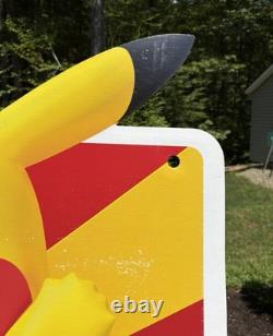 Large 2013 Nintendo WiiU Pokémon Pikachu Walmart Advertising Store Display Sign