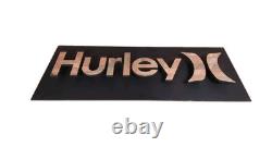 Large 31 HURLEY Wood Base Single Side 3D Store Logo Display Sign