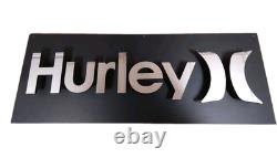 Large 31 HURLEY Wood Base Single Side 3D Store Logo Display Sign