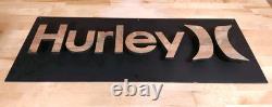 Large 31 HURLEY Wood Base Single Side 3D Store Logo Display Sign