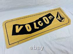 Large 31 VOLCOM Skate Surf Wooden Hanging Double Sided Store Logo Display Sign