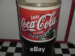 Large 5 ft. 5 In. Vintage Coca Cola Cooler Ice Chest Coke Bottle Store Display
