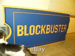 Large Blockbuster Video Ticket Shaped Store Display Sign 4 ft X 2 ft