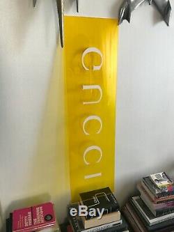 Large GUCCI acrylic store display sign light neon boutique rodeo drive