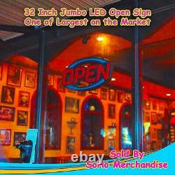 Large LED Open Sign Neon Bright Store Display for Restaurant Bar Shop Business