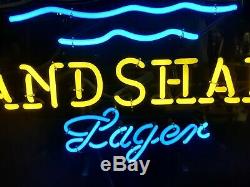 Large Landshark Fin Neon Sign Surf Board Beach Display Beer Store Bar Light