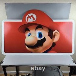 Large Nintendo & Mario Store Display Signs Unpunched & Authentic Approx 4' Wide