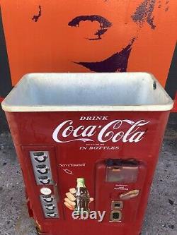 Large Vintage Coca Cola Cooler Ice Chest Coke Machine Store Display