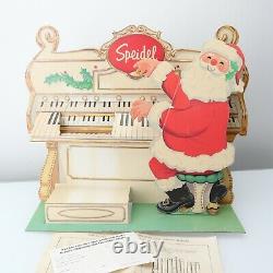 Large Vintage Speidel Christmas Santa Store Display With Piano Original Box Wow