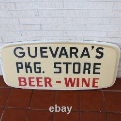 Large Vintage Store Display Sign PKG Store Beer Wine