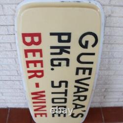 Large Vintage Store Display Sign PKG Store Beer Wine