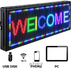 Led Sign Scrolling Sign 40x15 Seven-Color Message Board Digital Display Board