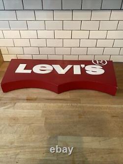Levi's Jeans Retail Graphic Store Display Advertising 24X10X2 Double Side Sign