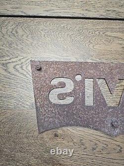 Levi's Jeans Retail Store Metal Industrial Display Advertising Sign RUSTED