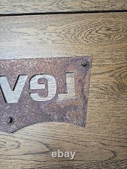 Levi's Jeans Retail Store Metal Industrial Display Advertising Sign RUSTED