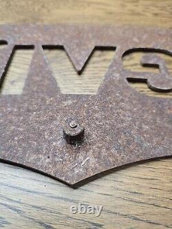 Levi's Jeans Retail Store Metal Industrial Display Advertising Sign RUSTED