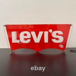 Levi's Jeans Store Display Acrylic Sign Board 17x7x3 Very Rare