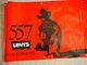 Levis Advertising Ad Store Sign display Jeans 557 Cowboys Red Western Denim