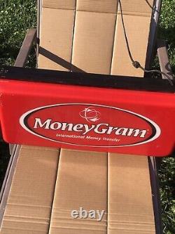 Light Up LED Store Advertising Sign Double Sided MoneyGram 25.5 x 12