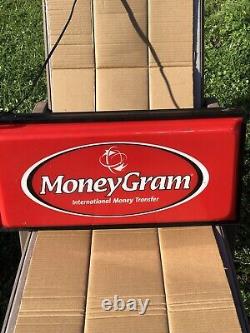 Light Up LED Store Advertising Sign Double Sided MoneyGram 25.5 x 12