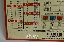 Lixie Hammers Store Display Sign Drill Index Fraction Equivalents Vintage Shop