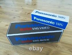 Lot 2 Vintage Panasonic VHS Light Up Store Display Box Sign Illuminated 3-sided