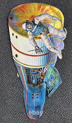 Lot 5 Vtg Kraft Gemini Spaceship Astronaut Space Advertising Store Display Sign