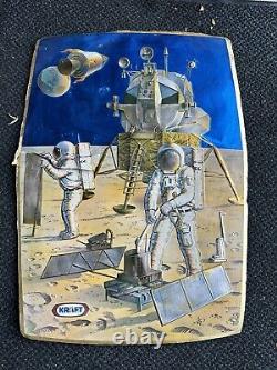 Lot 5 Vtg Kraft Gemini Spaceship Astronaut Space Advertising Store Display Sign