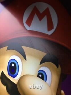 MARIO Nintendo STORE DISPLAY SIGN GameCube 2003 Plastic 23.5 x 23.5 SUPER RARE