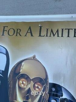 MASSIVE 1997 Star Wars Trilogy VHS release VINYL BUS SIZED banner PROMO SUBWAY