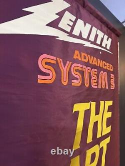 MCM Zenith Television Sign Hanging Advertising Store Display Purple Banner