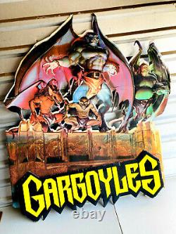 MEGA RARE 1995 Kenner Gargoyles Advertising Store Display Sign cartoon tv