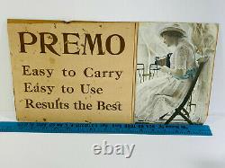 MEGA RARE Antique PREMO Camera Store Advertising Sign LOVELY