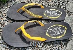 MONSTER SIZE mike's hard lemonade hawaiian flip flops vtg display store sign